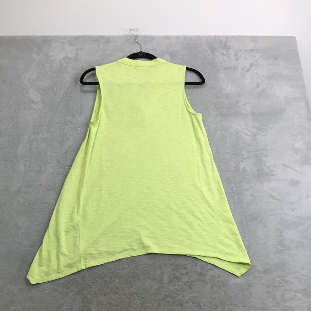 Chico's Neon Orange & Lime Sleeveless Asymmetrical Tunics - Picture 8 of 11
